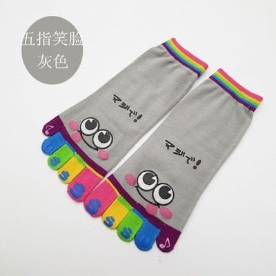 Cute Five Toe Crew Finger Socks