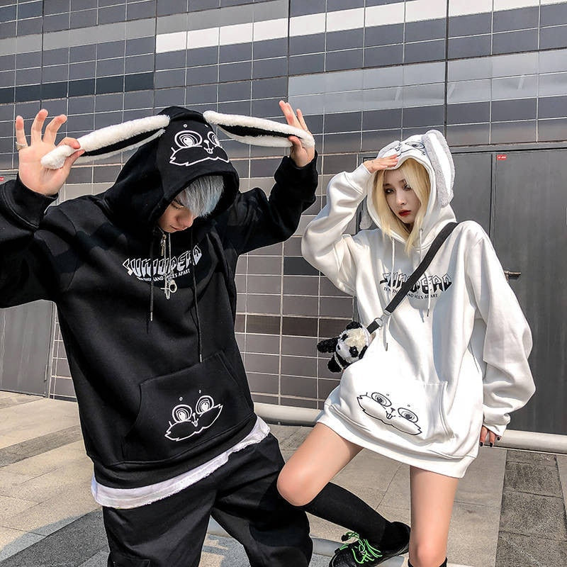 Kawaii Bunny Couple Hoodie