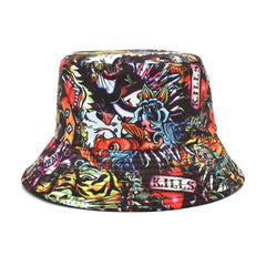 Harajuku Skull Rose Fisherman Hat