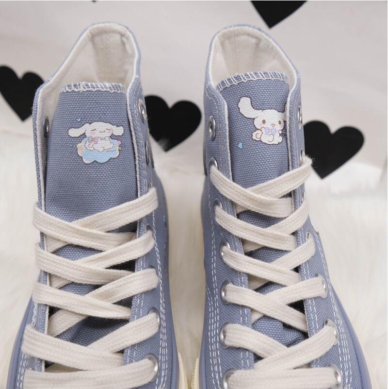 Kawaii Dog Student High Top Canvas