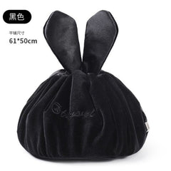 Kawaii Rabbit Ear Flannel Lazy Cosmetic Bag