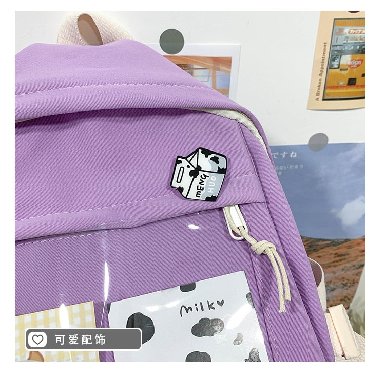 Kawaii Cow Toy Girls Harajuku Backpack