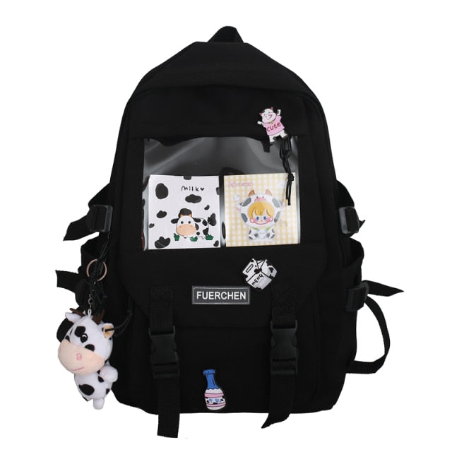 Kawaii Cow Toy Girls Harajuku Backpack