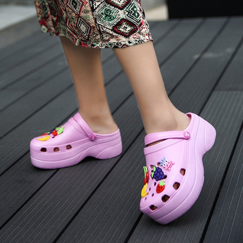 Cute Fruit Platform Sandals