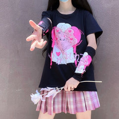 Harajuku Girl Crying T-shirt