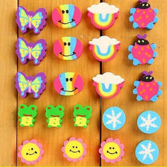 20Pcs/set Cute Rubber Eraser School Supplies