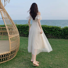 Fairy Mesh Summer Beach Vacation Long Dress