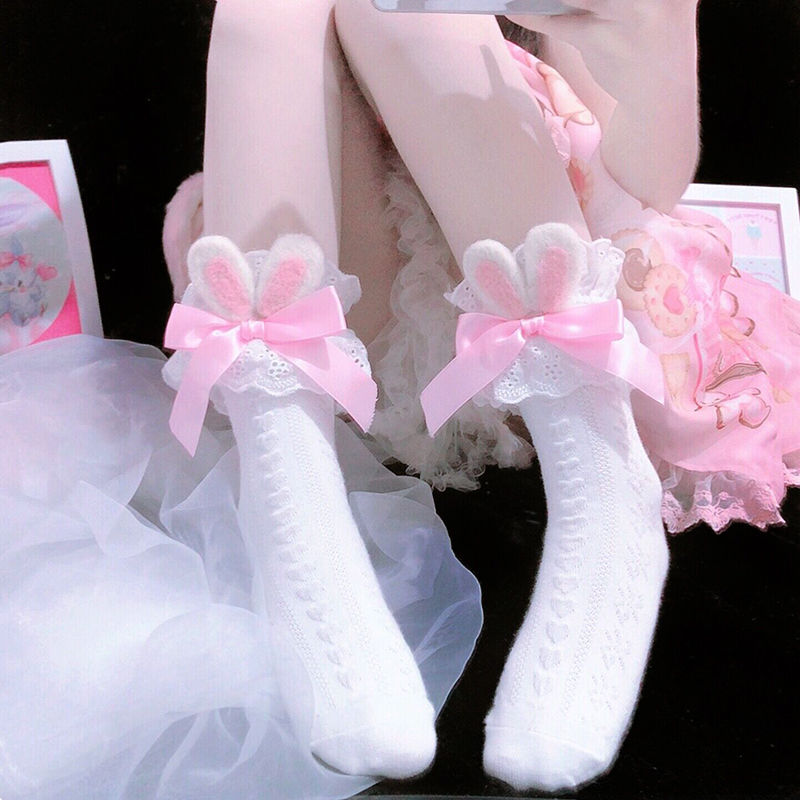 Japanese Kawaii Girl Bowknot Socks