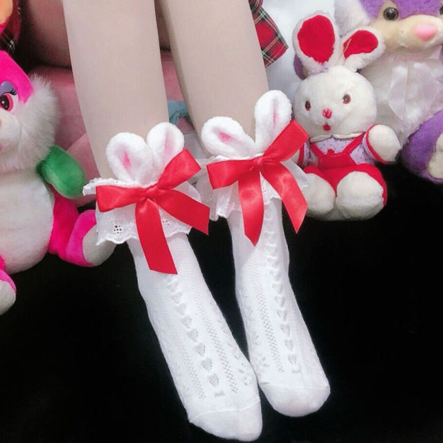 Japanese Kawaii Girl Bowknot Socks