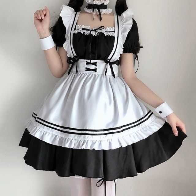 Cute Lolita Maid Costumes Japanese Outfit Dress