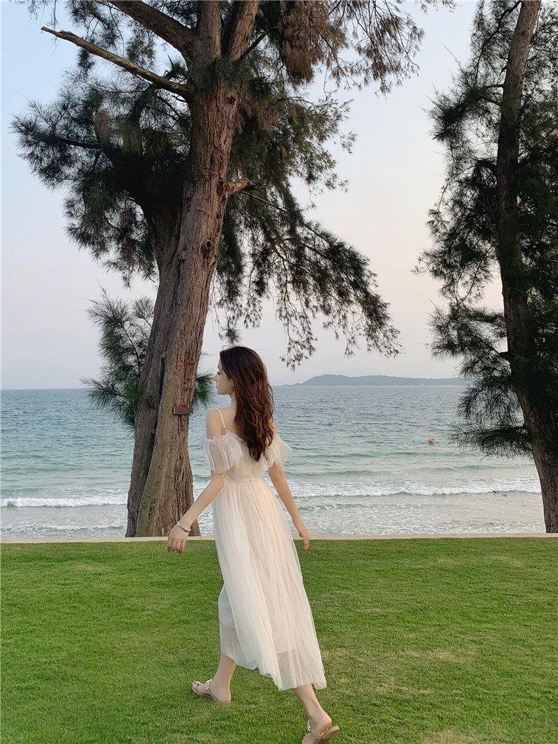 Fairy Mesh Summer Beach Vacation Long Dress