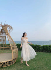 Fairy Mesh Summer Beach Vacation Long Dress