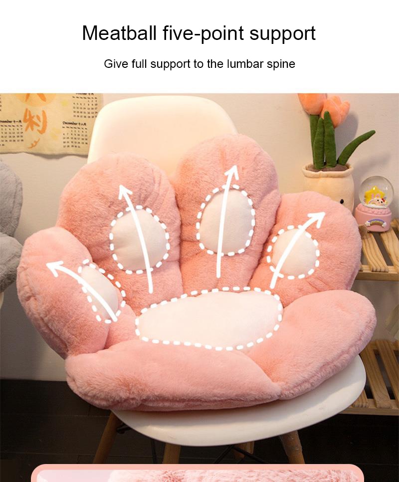 Kawaii Cat Paw Cushion Plush Pillow