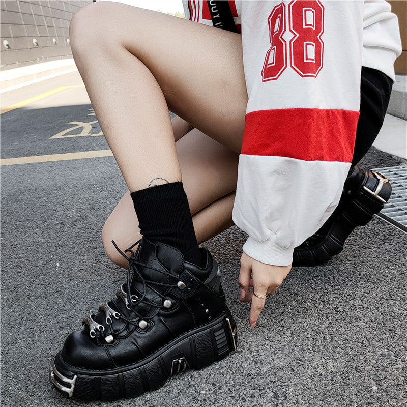 Punk Style Platform Sneakers Shoes