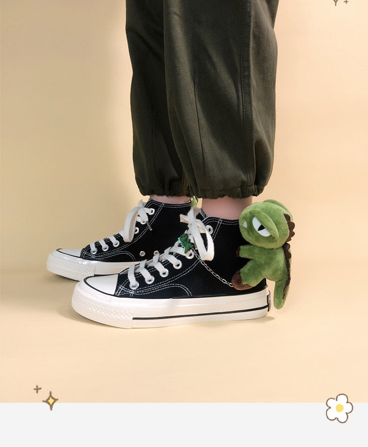 Anime Dinosaurs High Tops Canvas Shoes