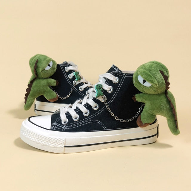 Anime Dinosaurs High Tops Canvas Shoes