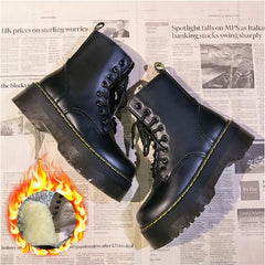 Grunge Shoes Platform Lace-up Combat Boots