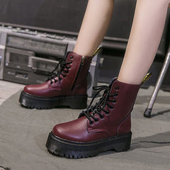 Grunge Shoes Platform Lace-up Combat Boots