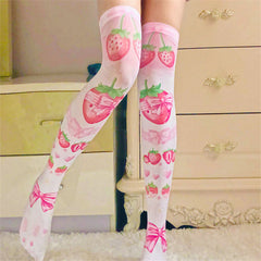 Harajuku Kawaii Strawberry Socks