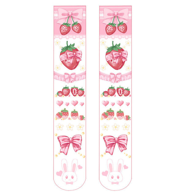 Harajuku Kawaii Strawberry Socks