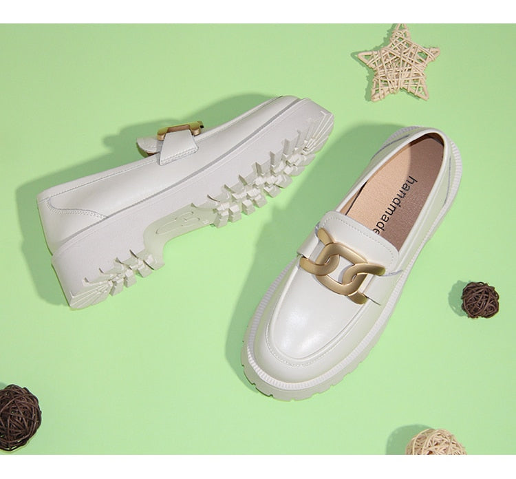 Preppy Style Moon Phil Loafers