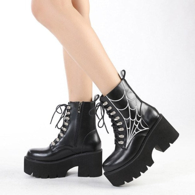Chunky Platform Zipper Ankle Boot