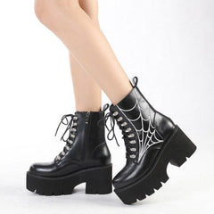 Chunky Platform Zipper Ankle Boot