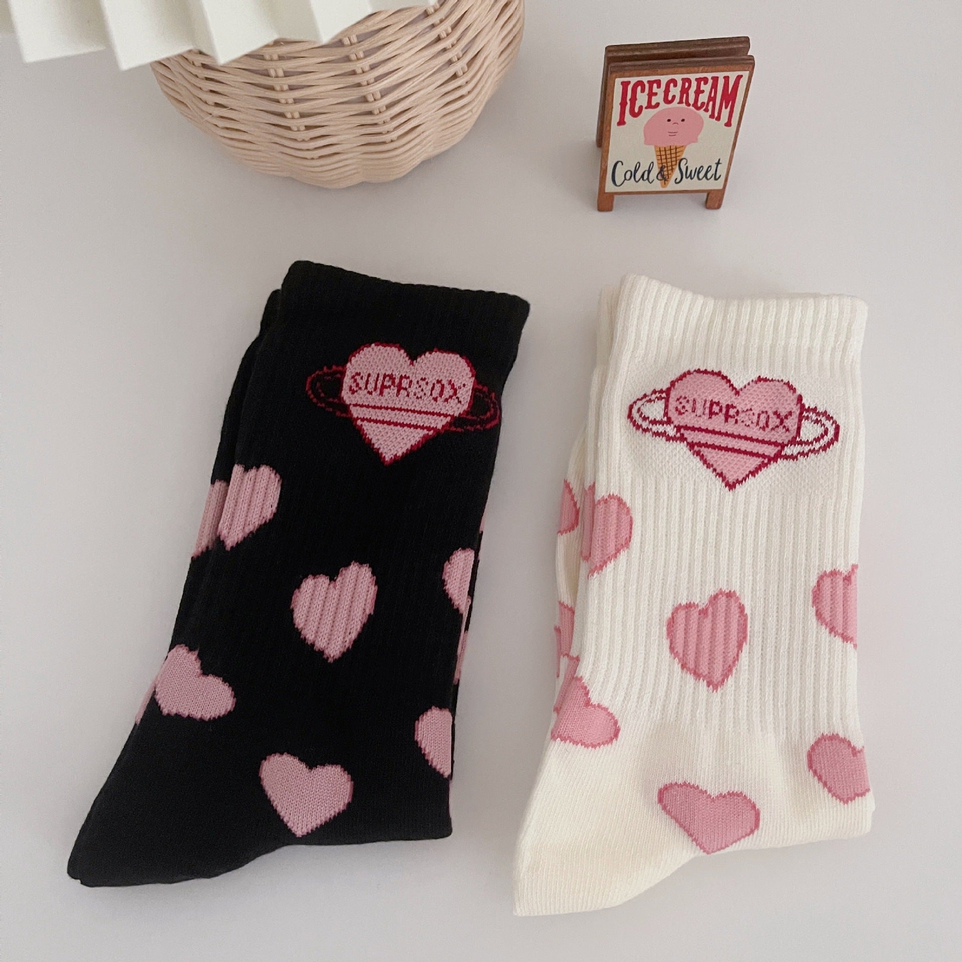 Ins Tide Love Cute Cotton Socks