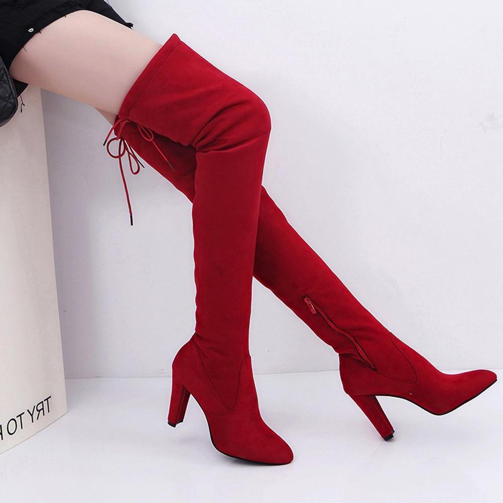 Slim Thigh High Boots for Slim Warm Shoes for Women