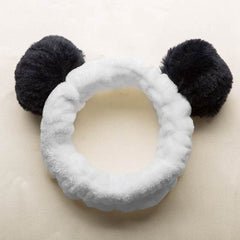 Cute Panda Ear Coral Fleece Headband