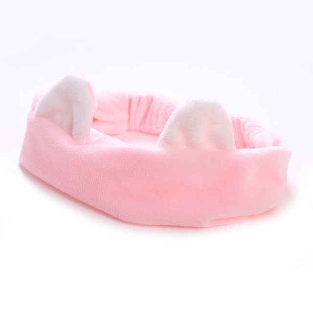 Cute Panda Ear Coral Fleece Headband