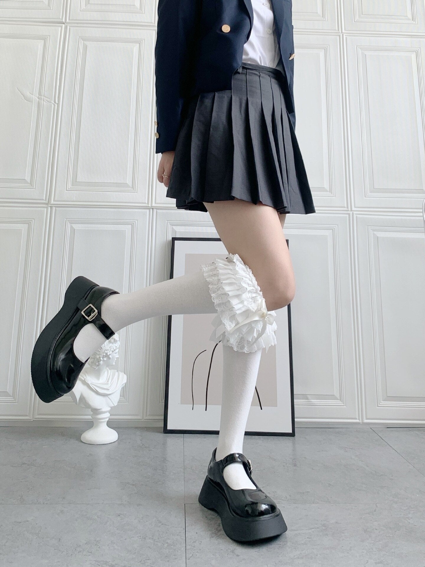 Knee High Socks Lovely&Cute Lace Ruffle Bow
