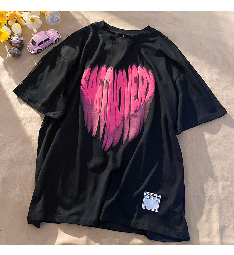 Heart Couple T-shirt Oversize