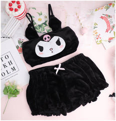 Japanese Kuromi Plush Underwear Suit