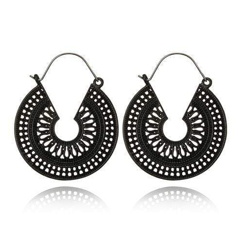 Hollow Flower Dangle Earrings