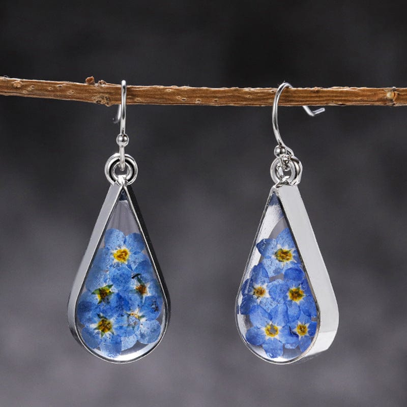 Floral Water Drop Earrings