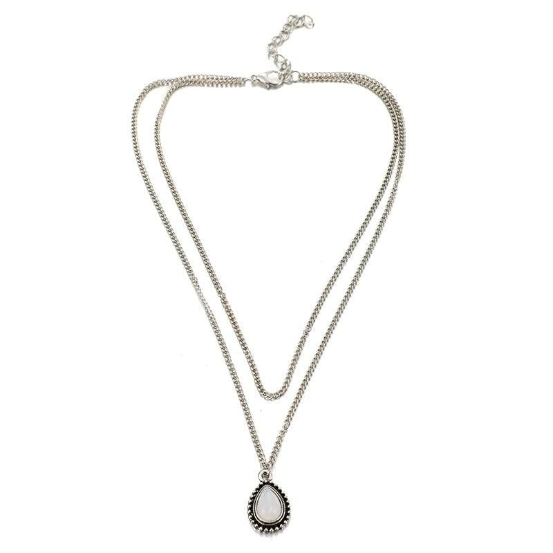 Double Layered Water Drop Necklace