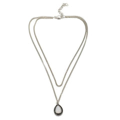 Double Layered Water Drop Necklace