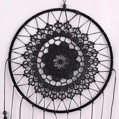 Handmade Black Feather Lace Indian Dream Catcher