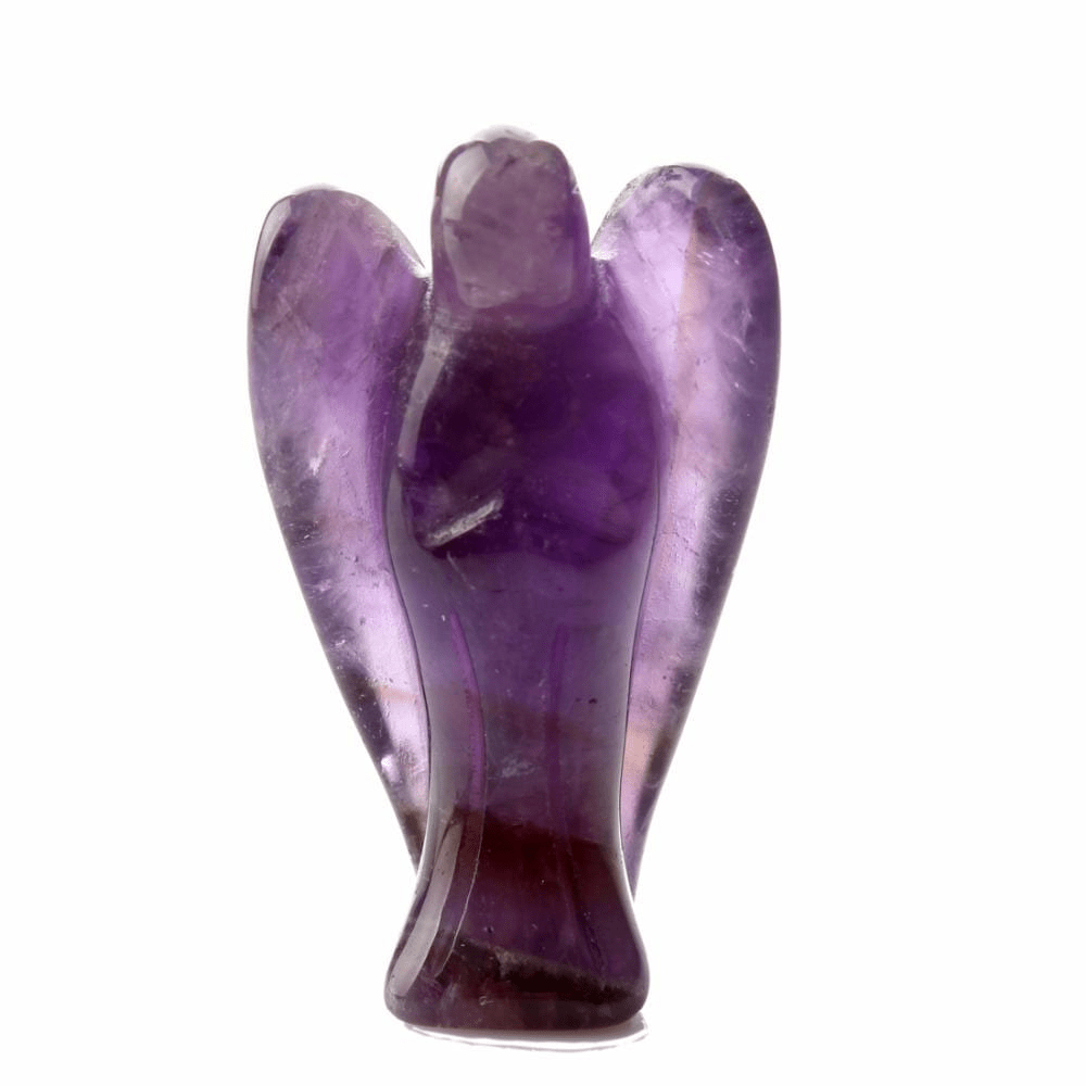 Natural Crystal Guardian Angel Carving