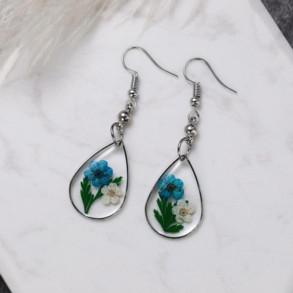 Floral Water Drop Earrings