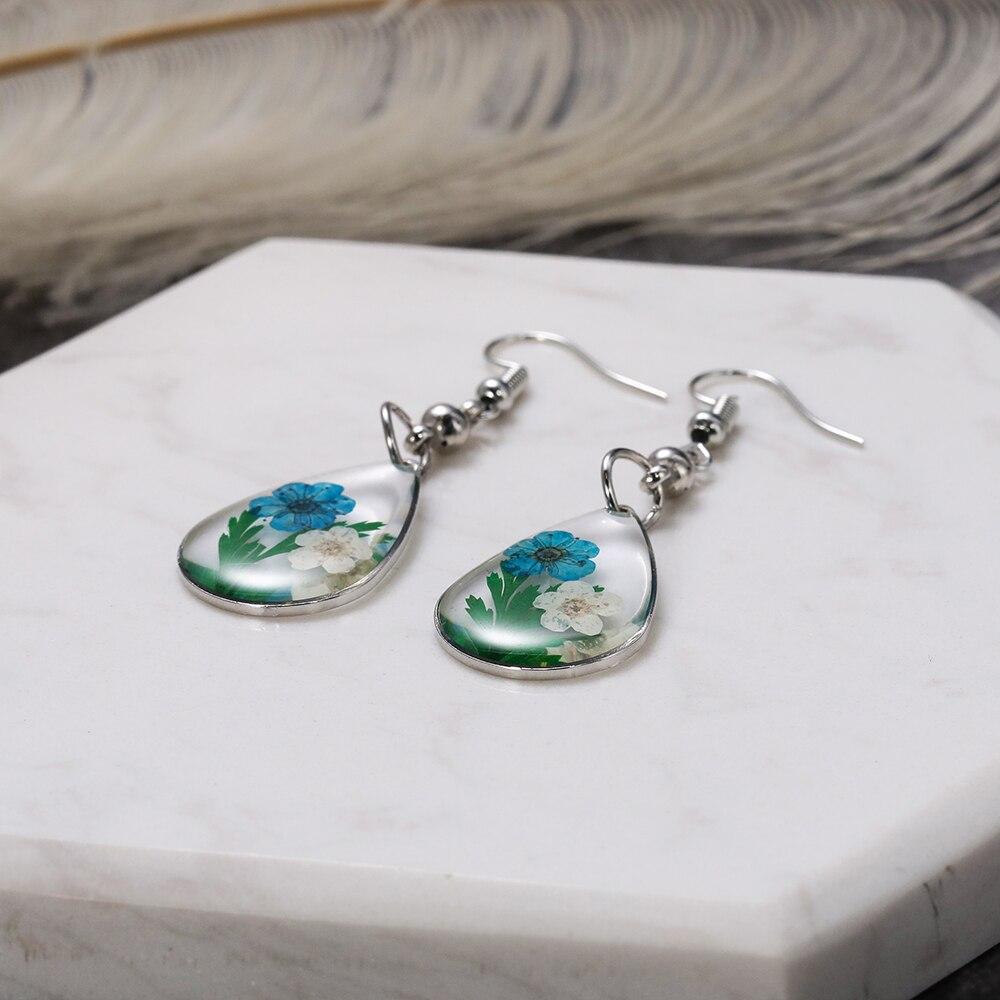 Floral Water Drop Earrings
