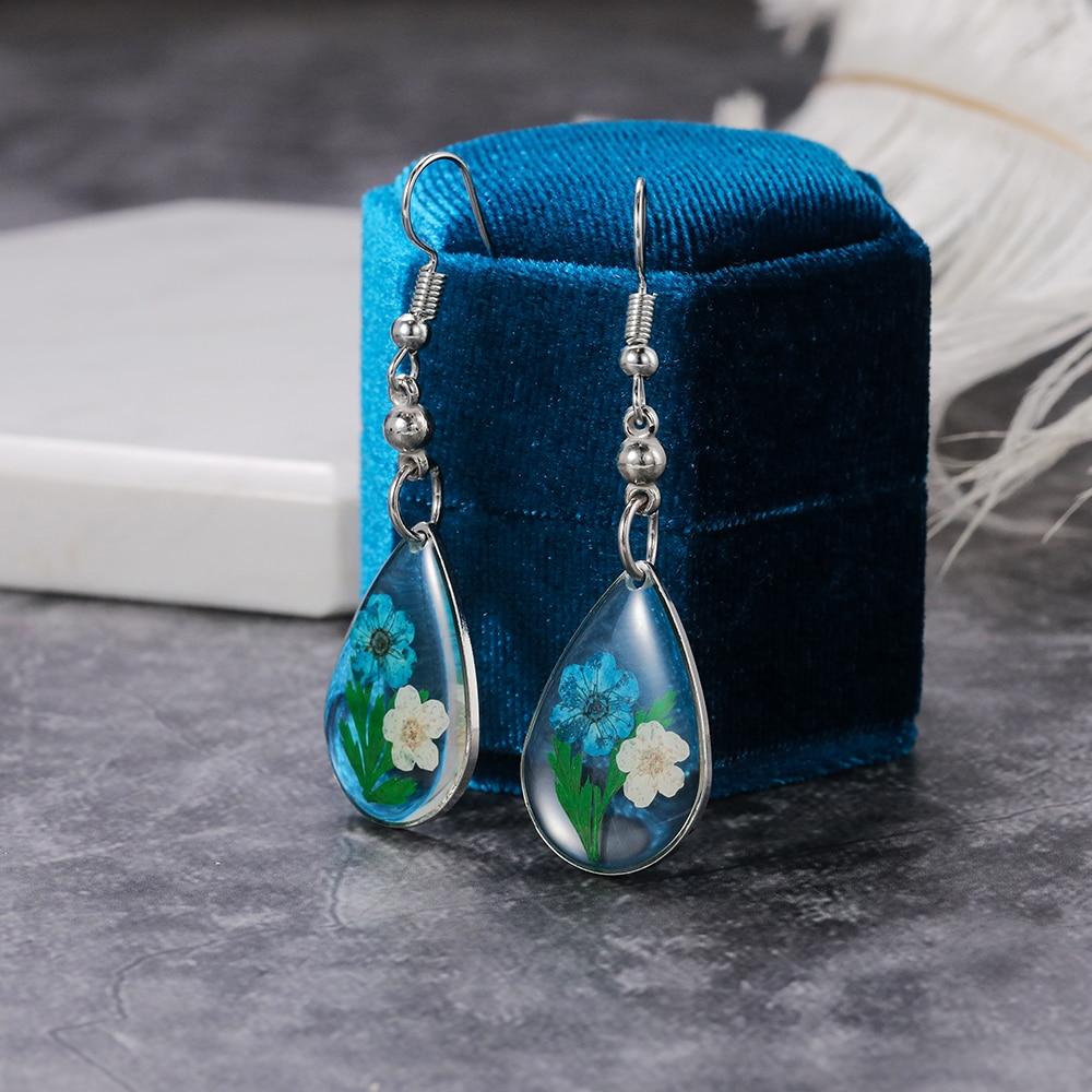 Floral Water Drop Earrings