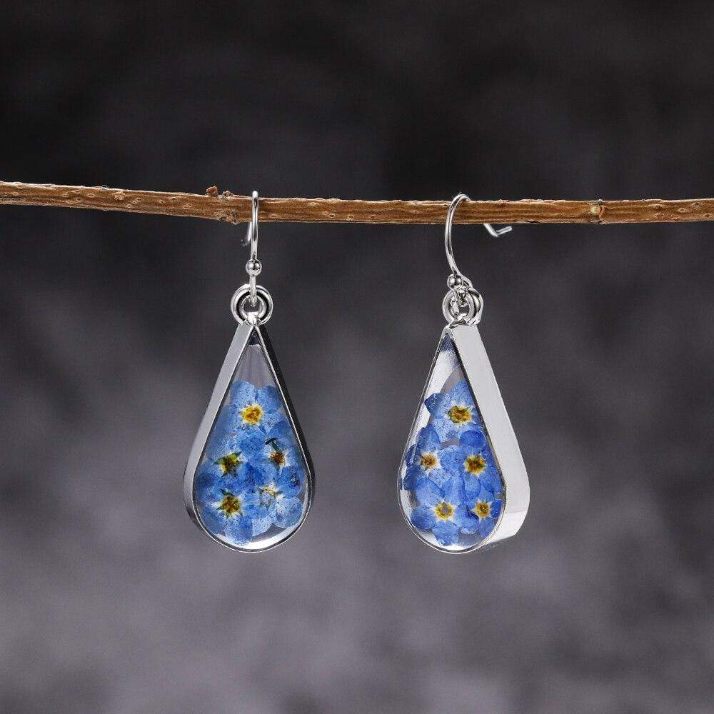 Floral Water Drop Earrings