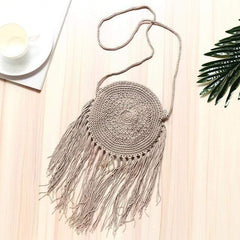 Handmade Crochet Knitting Bohemia Bag