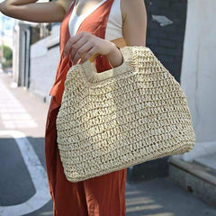 Gunni Knitted Straw Handbag