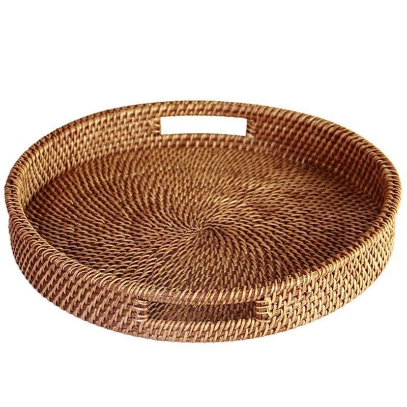 Hand-Woven Rattan Tray