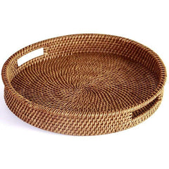Hand-Woven Rattan Tray