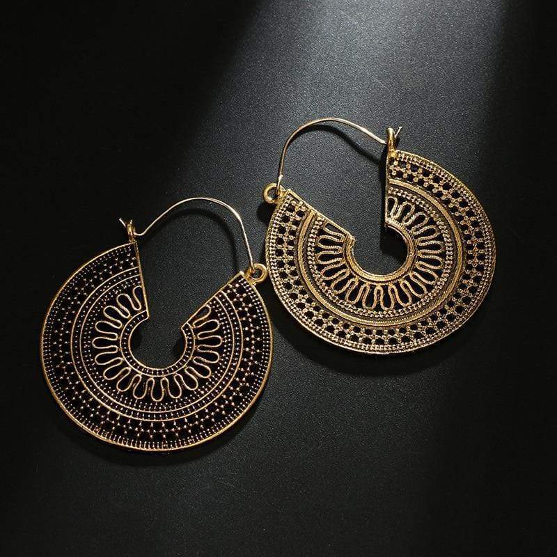 Hollow Flower Dangle Earrings