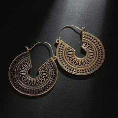 Hollow Flower Dangle Earrings